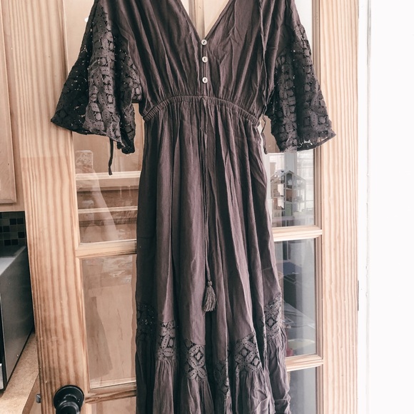 Chocolate Brown Boho Jumpsuit - Picture 5 of 7